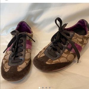 Coach shoes pink and brown